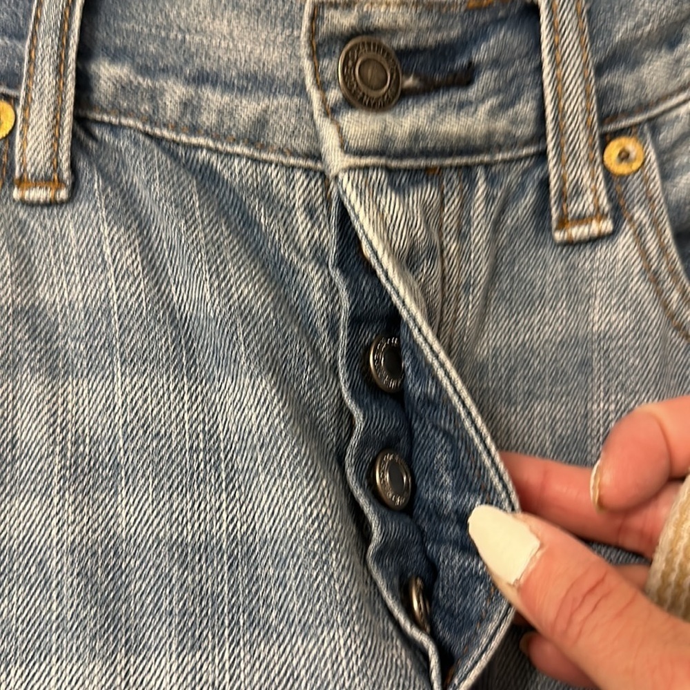 High Rise Color Block Jeans - Picture 5 of 14